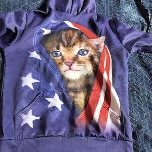 American flag kitten hoodie